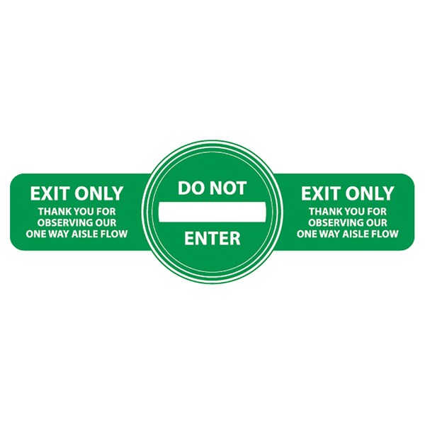 Identity Group EXIT Only, Do Not Enter, Green, 15" 8635GR